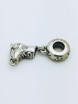 925 ALE Silver Authentic Pandora Dangle Skate Charm