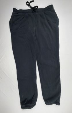 Eddie Bauer Men's Black Fleece Lined Sweatpants Medium
