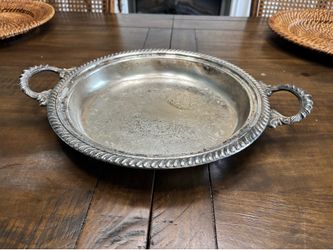 Vintage Portsmouth silverplated ornate serving tray