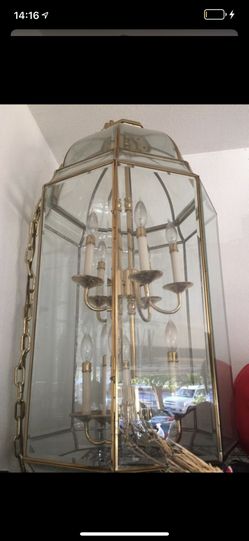 Large chandelier with lights/wiring