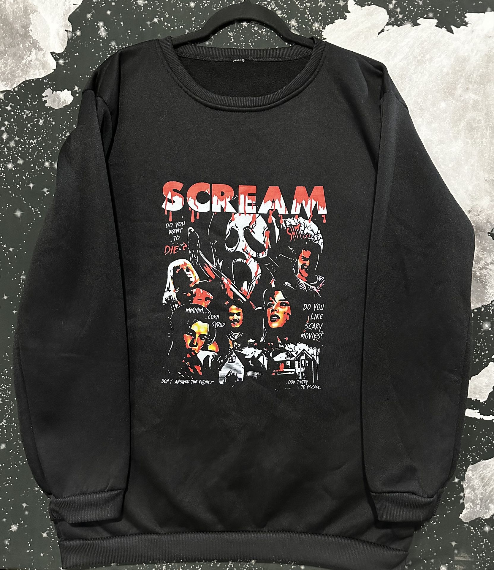Scream Movie Poster Style Sweatshirt