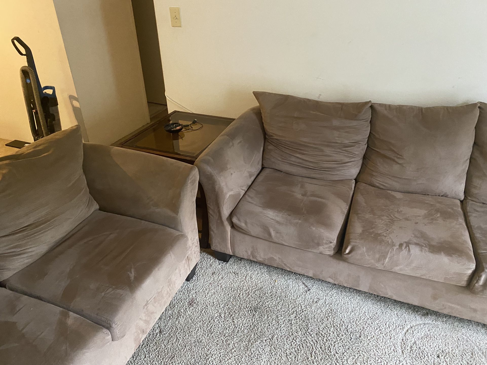 Brown Suede Couch Set for Sale in Greensboro, NC OfferUp