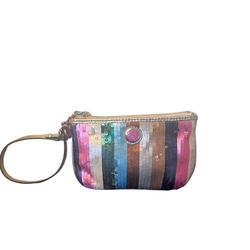 Coach Poppy Legacy Sequins Wristlet