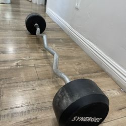 90 Lb. Fixed Curl Bar NEW 