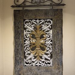 Wall Hanging - Classic Design. Faux  Wood. Hang Inside Or Outside (protected Space)