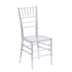 Clear Resin Chair Indoor/Outdoor Bamboo Style