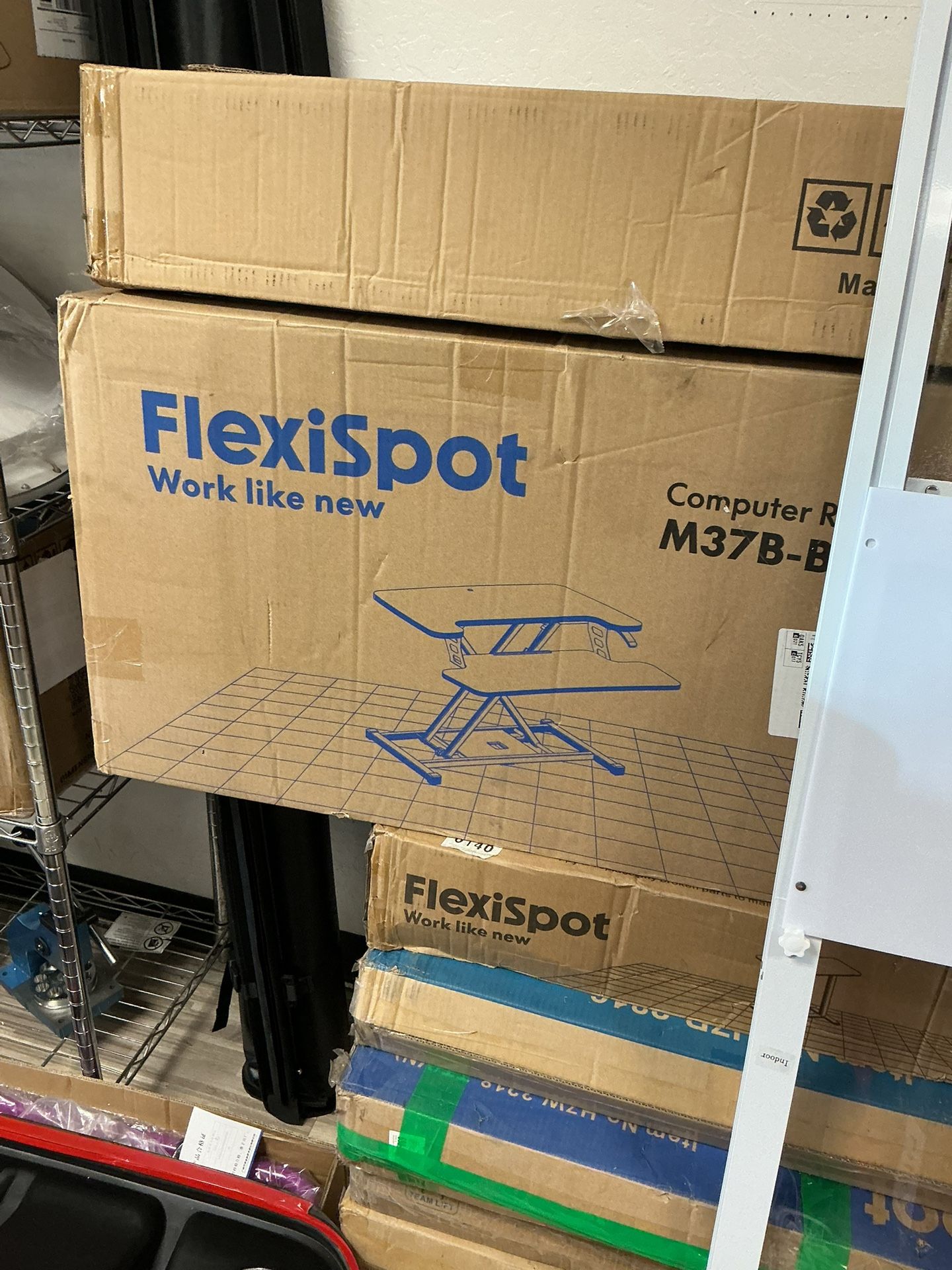 FlexiSpot 47"W Manual Sit-Stand Desk Converter, Black