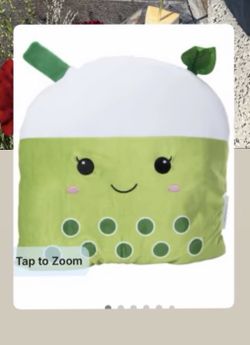 kawaii bubble tea throw pillow