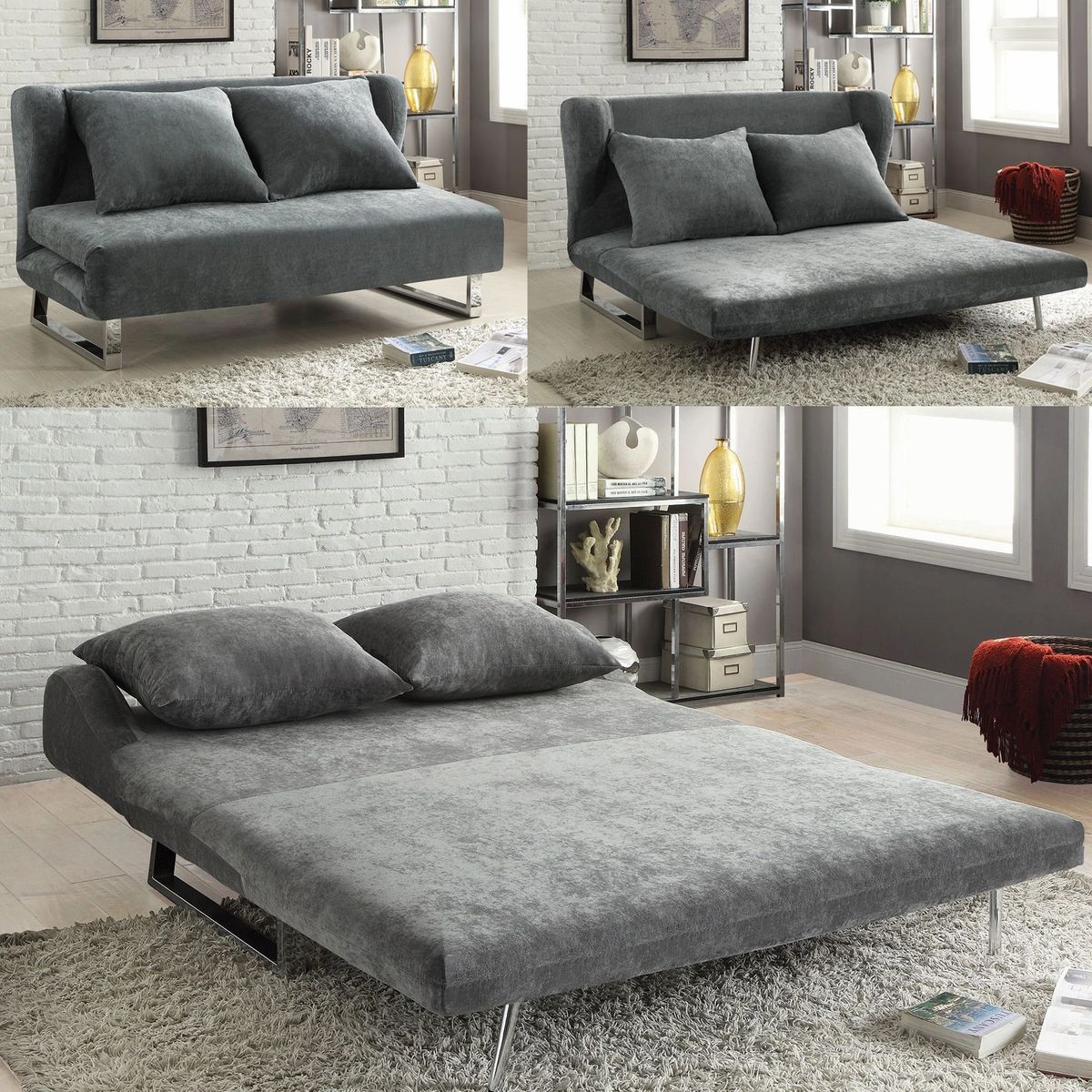 Sofa Bed/ Futon Transitional style, Velvet $599.00. Hot buy! In stock! Free delivery 🚚