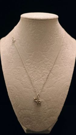 Custom 3D Printed Oxidized 925 Sterling Silver Elk Pendant