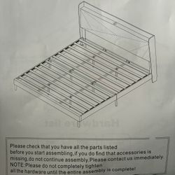 Queen size bed frame with headboard black color(l(contact info removed)14C2) #9