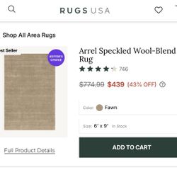 Arrel Speckled Wool Blend Rug