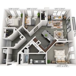 3 bedroom 2 bathroom Apartment