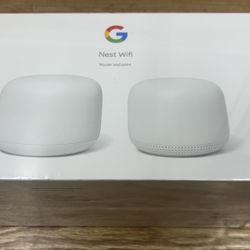 Google Nest Wifi Router and Point H2D GA00822 