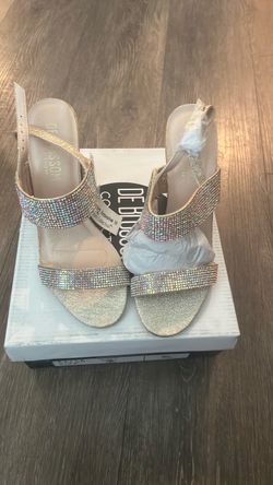 De Blossom Collection Rhinestone Strappy Heeled Sandals