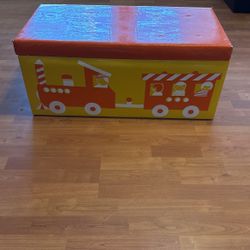 Vintage Kids Train Toy Box