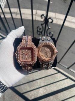 .🔥 Luxury Iced Watch Bundle – 2 Premium Timepieces – Great Deal 💎