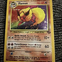 Heavy played Flareon Vintage Pokemon card