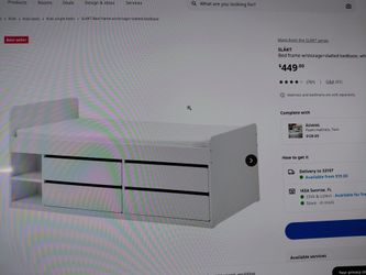 IKEA Twin bed frame w/storage with mattress