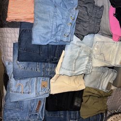 17 express Michael kors American eagle jeans,, blue savy, in very good condition