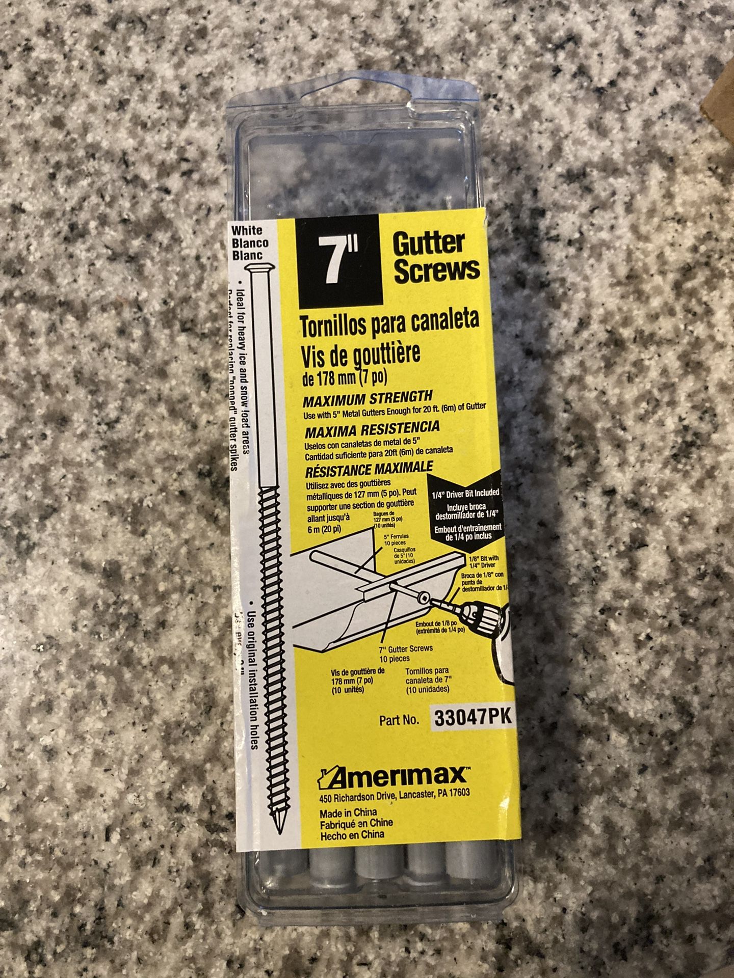 Amerimax 7 inch Gutter screws- 10 count