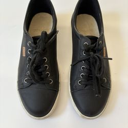 ECCO Womens Lace Up Leather Sneakers Sze 38/US 7-7.5