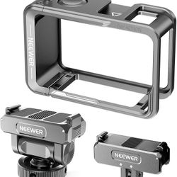 NEEWER Action Camera Cage Kit Compatible with DJI Osmo Action 5 Pro 4 3 DJI Mic