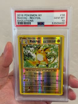 2016 Pokemon Raichu 36/108 PSA 10 Reverse Holo