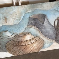 Southwestern Theme Done On A Sheet Rock Canvas.  Stunning And Will Enhance Any Room.  Local Colorado Artist.