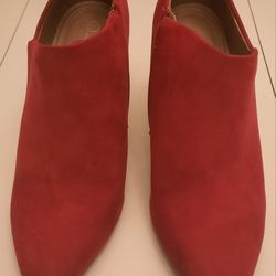Jessica Simpson Red Hot Women's Dressy Heel Suede Booties 3 1/2 Stiletto. Sz 8.5