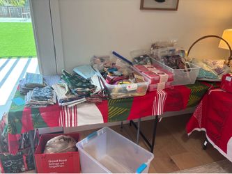 Nana is selling fabric