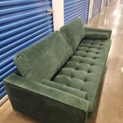 Sven green on sale velvet sofa