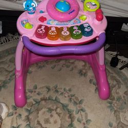 Pink Color Infant Walker Toy Or Pushing Toy