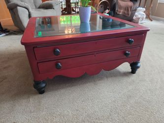 Square shadowbox coffee table 
40" x 40" x 18"h