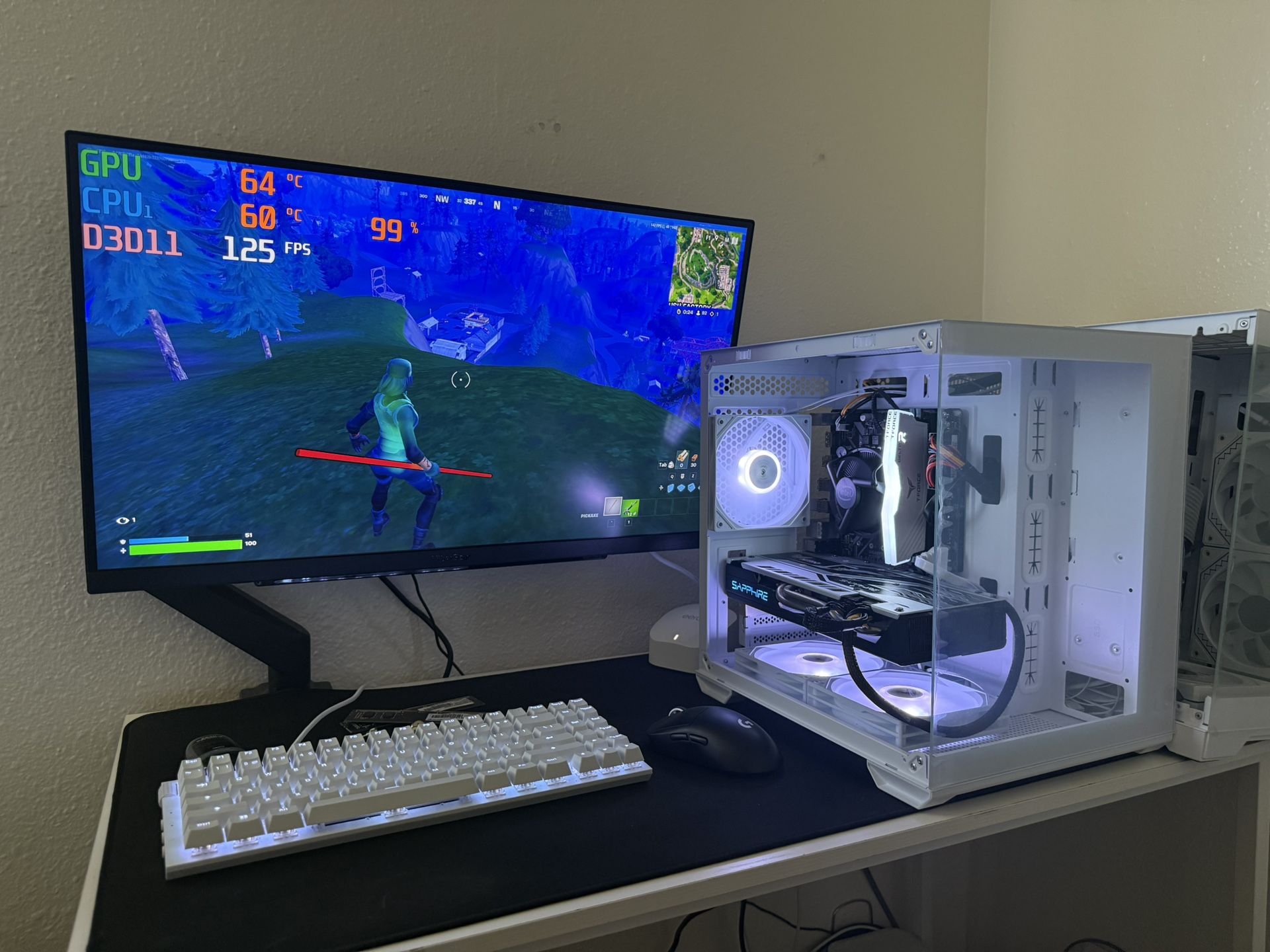 White Gaming Pc Computer Desktop