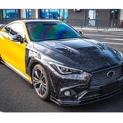Fit Infiniti Q60 Hood 2017-2022 real Carbon Fiber apex style 