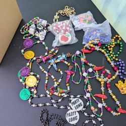 Bundle Of Mardi Gras Necklaces 