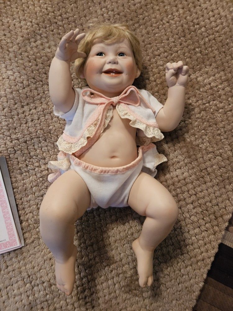 Ashton Drake Galleries Porcelain Doll With Certificate Of Authenticity