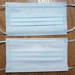 Face Mask Color Light Blue Good Quality, $20 for 5 Boxes.