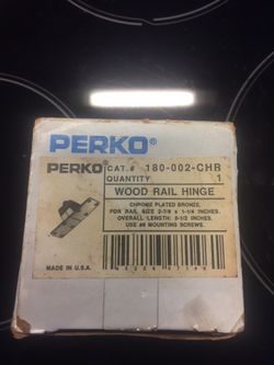 Vintage New Perko Wood Rail Hindge