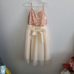 Rose Gold Sequin Dress (Kids)