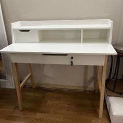 *NEW* Very Sturdy Small White Desk/ Table/ Vanity 