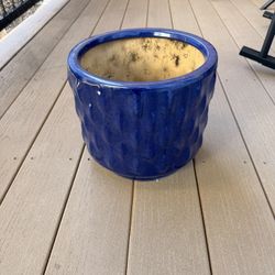 Blue Ceramic Planter Pot