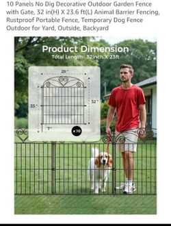 New 15 panels with gate, 32" H , 28" W each animal barrier garden fence