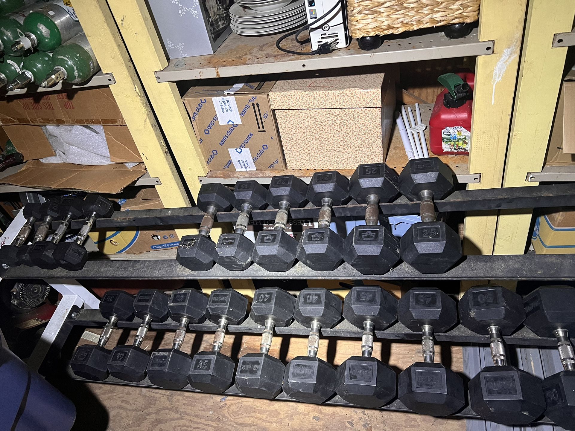 Hampton Urethane Dura-bell Dumbbells Set (5- 50 lbs)