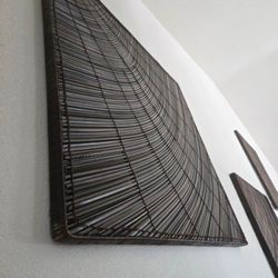 Wood wall art panel (set of 3)