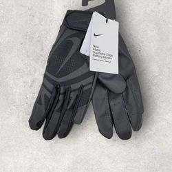 NEW Nike Alpha Huarache Edge Batting Gloves Adult Large Black Baseball $25