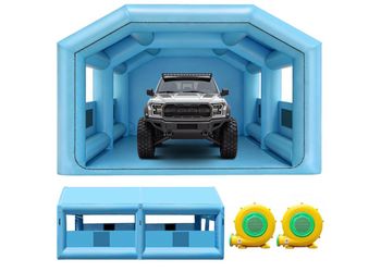 Inflatable Paint Booth for Car 20x13x9FT Portable Spray Booth Tent with 750W + 370W Dual Blowers Air Filter System for DIY Spray Car Truck Motorcycle 