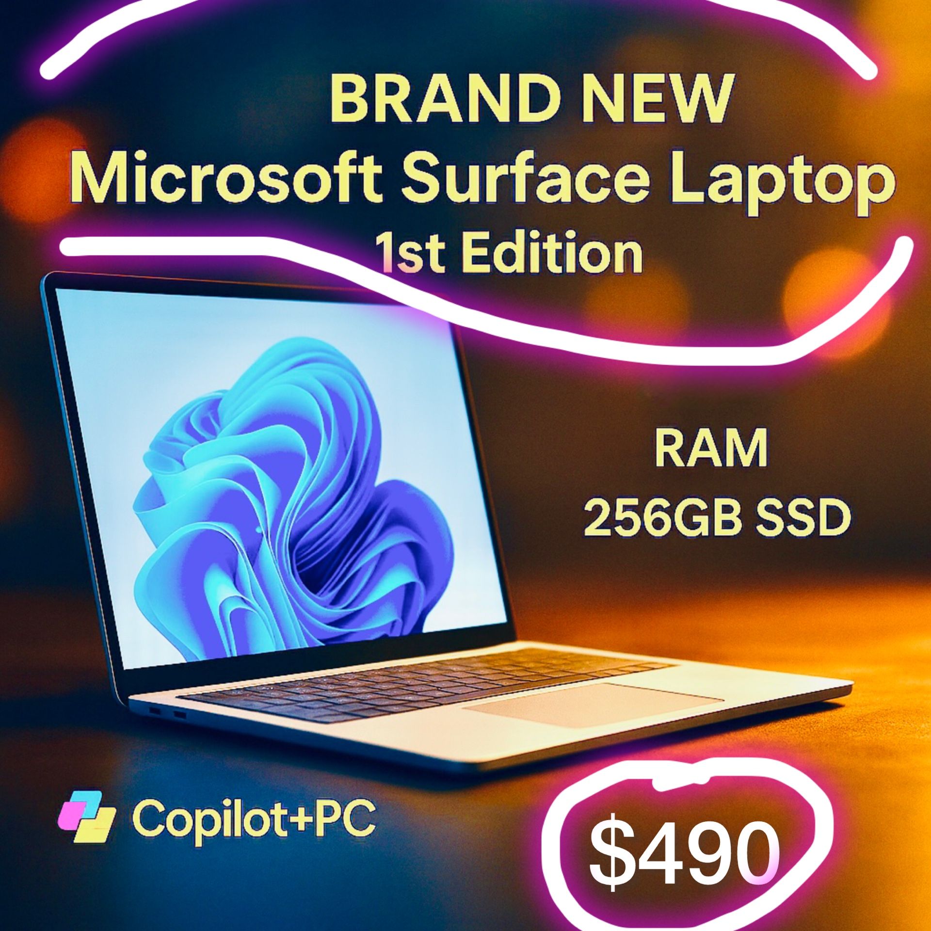 🔥 BRAND NEW Microsoft Surface Laptop – 13.8” Touchscreen – Platinum 🔥