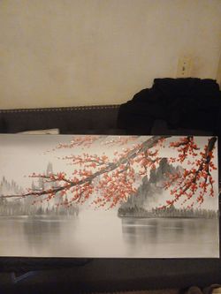 Japanese Cherry Blossom Canvas Painting